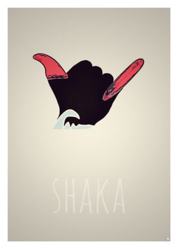 poster planche de surf guy cadeau surf