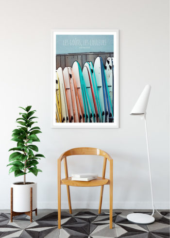 affiche cadeau board planches surf
