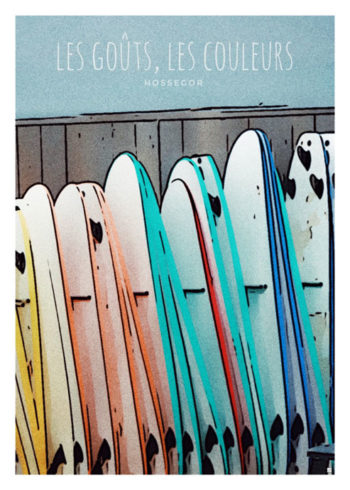 planches de surf affiche guy