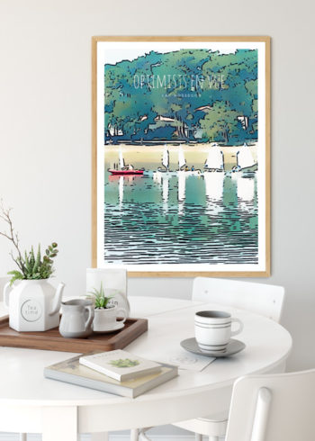 lac hossegor affiche guy optimist