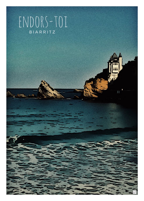 affiche biarritz cote des basques